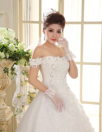 Manufacturer for the new 2016 straight shoulders han edition cultivate one morality married big yards lace strap studio for wedding dress K003